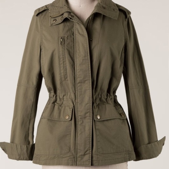 Only 1 left!! NWT Olive Green Utility Jacket - Picture 2 of 6